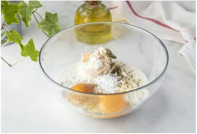 Вафли с сыром и ветчиной в вафельнице