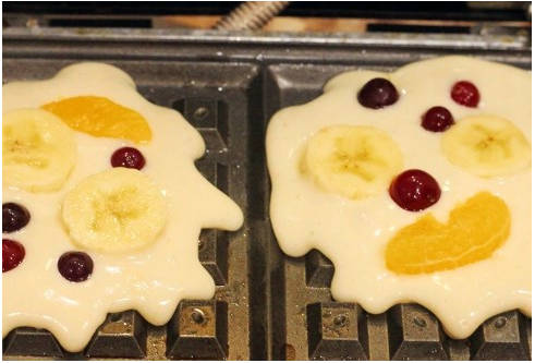 Вафли с начинкой в электровафельнице