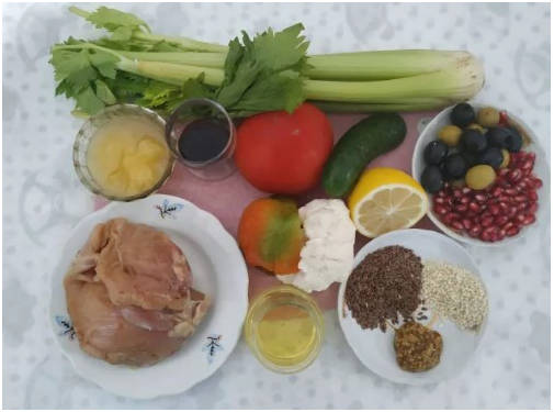 Азиатский салат с курицей