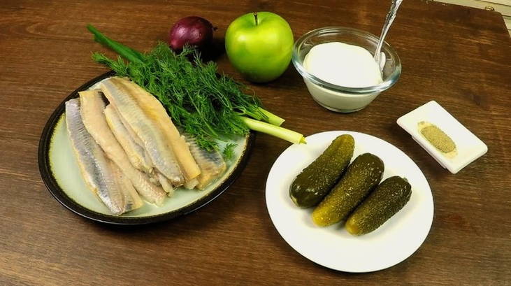 Немецкий салат с селедкой Немецкий салат с селедкой