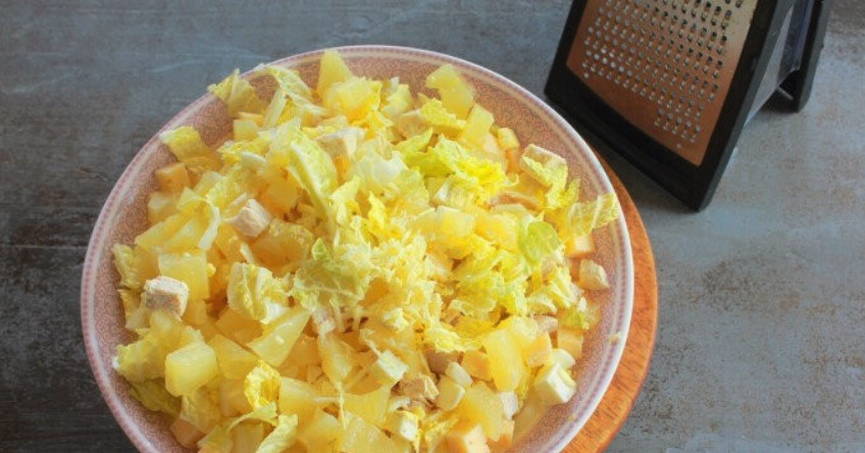 Салат «Нежность» с ананасом