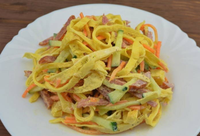 Блинный салат с крахмалом