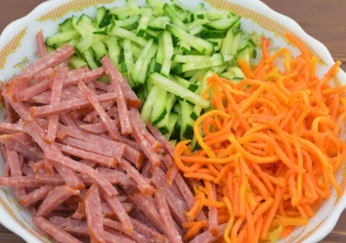 Блинный салат с крахмалом