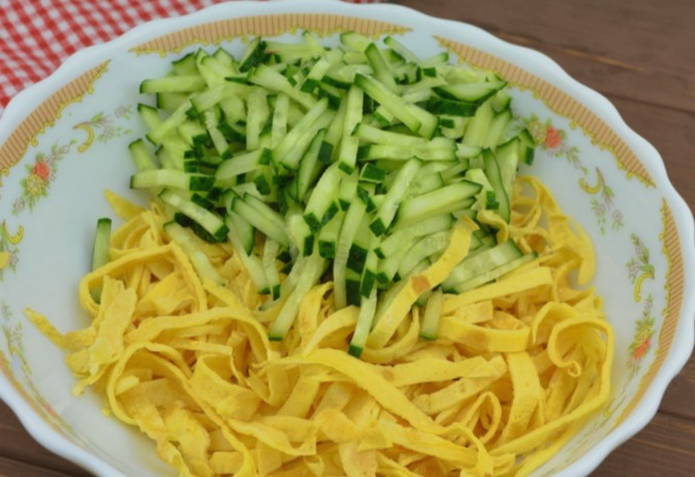 Блинный салат с крахмалом