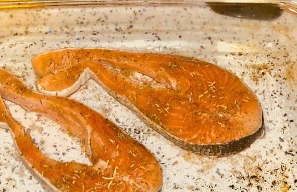 Форель с овощами стейками в духовке