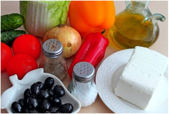 Греческий салат с капустой