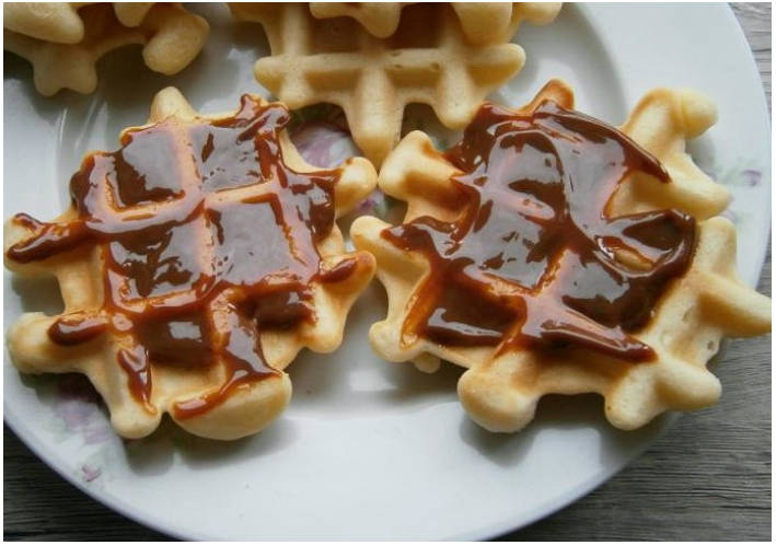 Хрустящие вафли на маргарине для вафельницы