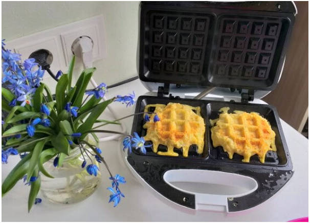 Картофельные вафли с сыром