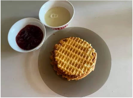 Вафли на маргарине в вафельнице