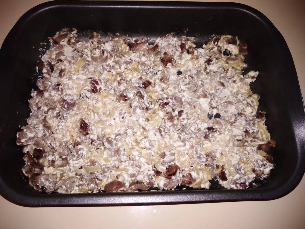 Куриные желудки в духовке