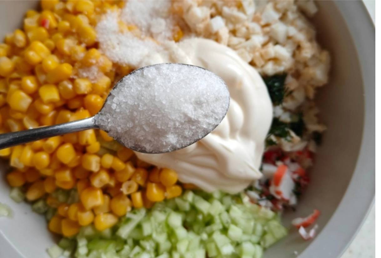 Крабовый салат без риса с пекинской капустой