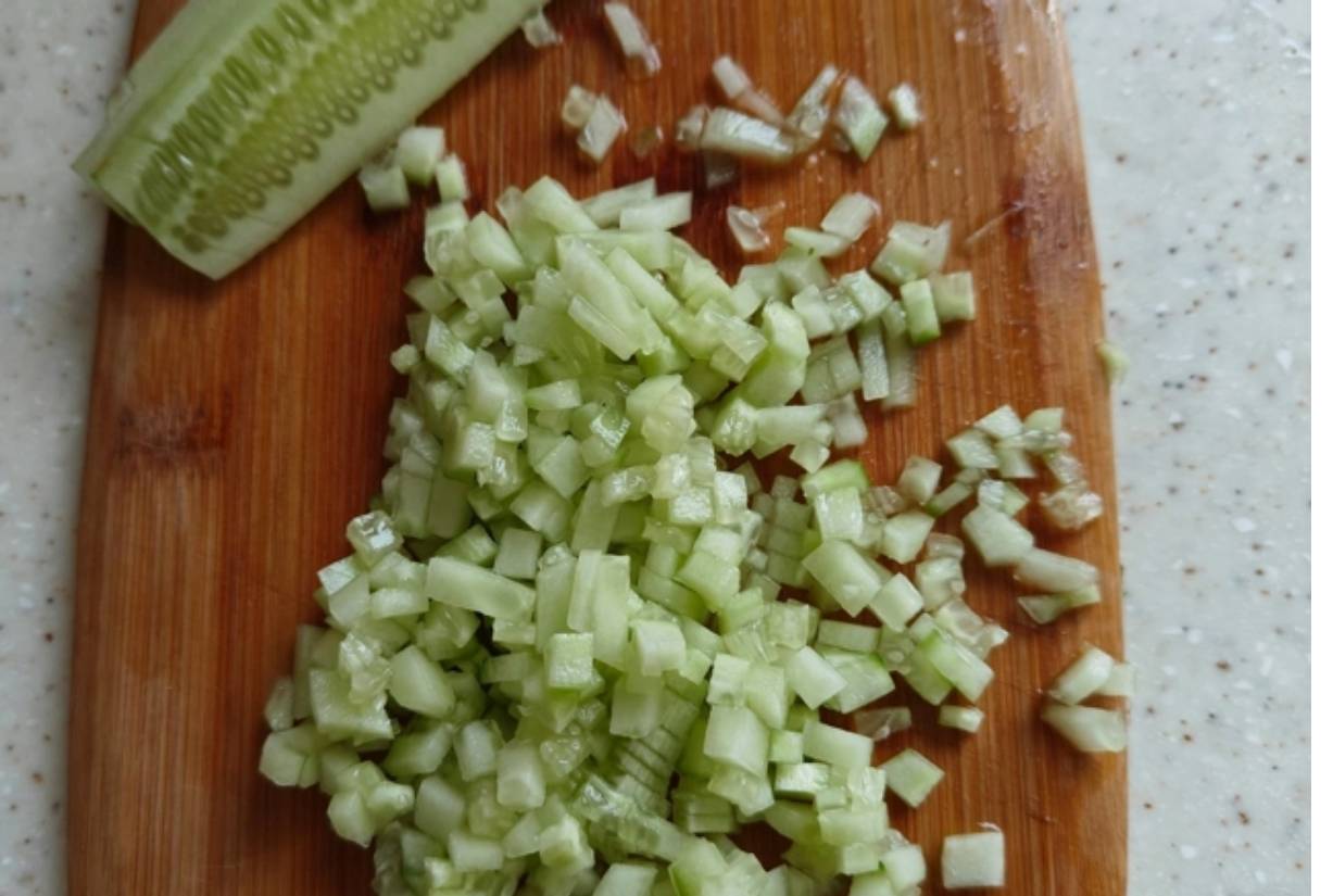 Крабовый салат без риса с пекинской капустой