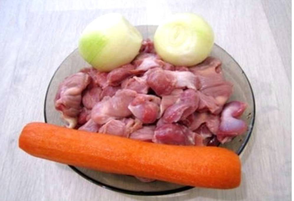 Куриные желудки в мультиварке Редмонд