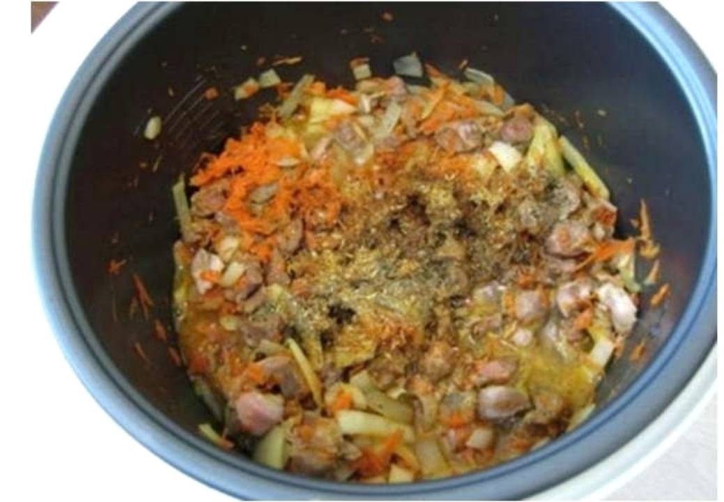 Куриные желудки в мультиварке Редмонд