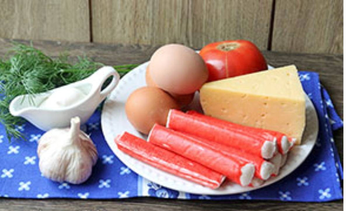 Салат «Красное море» с крабовыми палочками