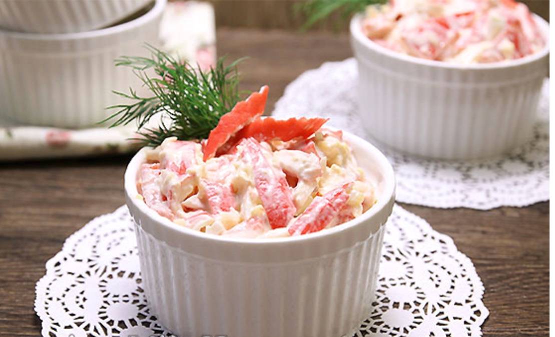Салат «Красное море» с крабовыми палочками