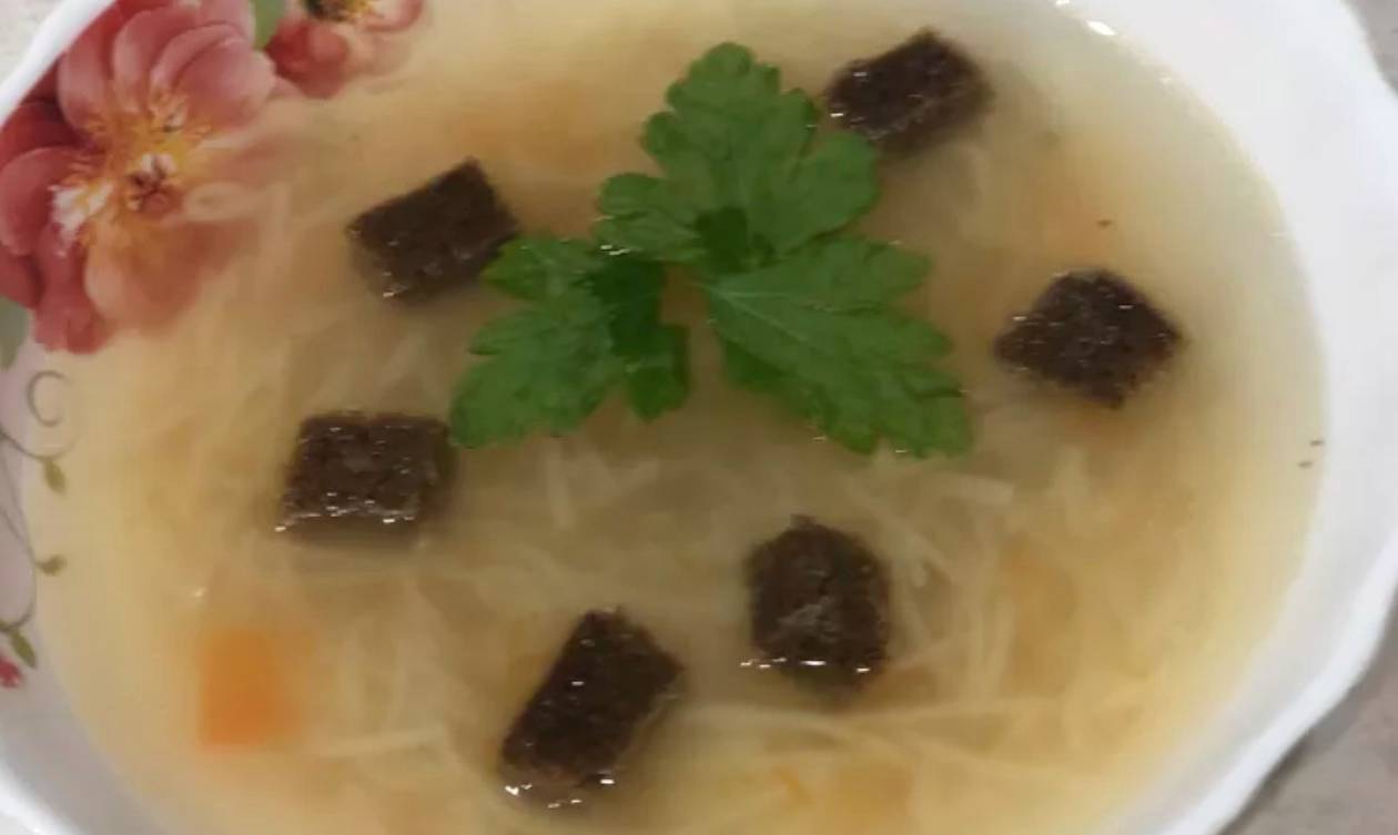 Суп с говядиной, картошкой и лапшой