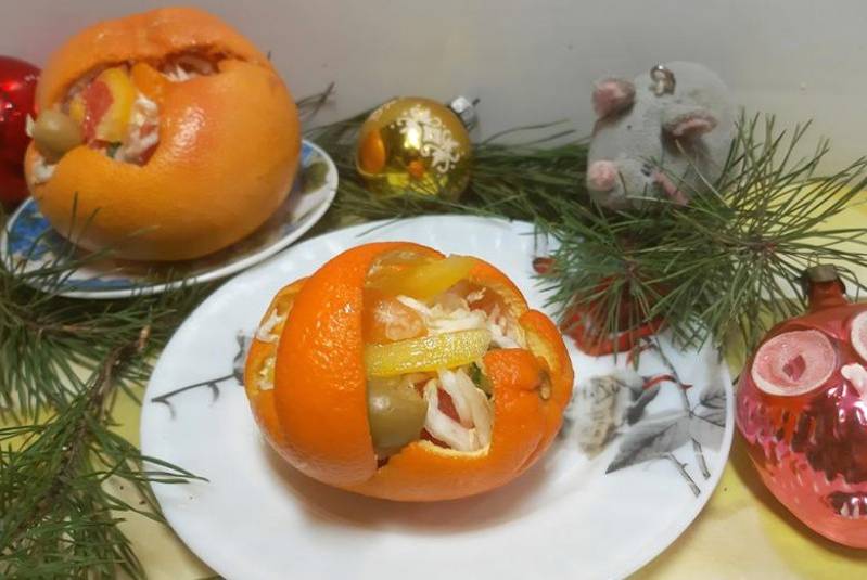 Овощной салат с апельсином