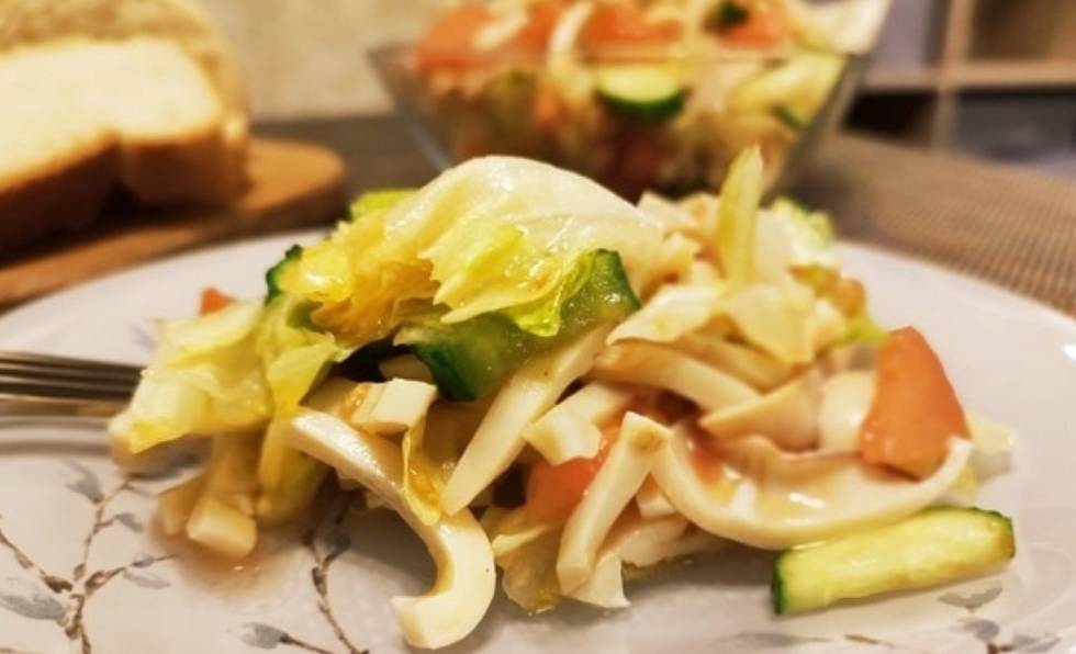 ПП салат с кальмарами