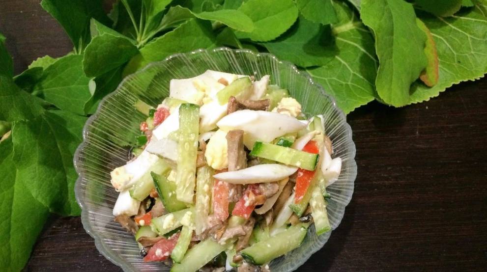 ПП салат с грибами