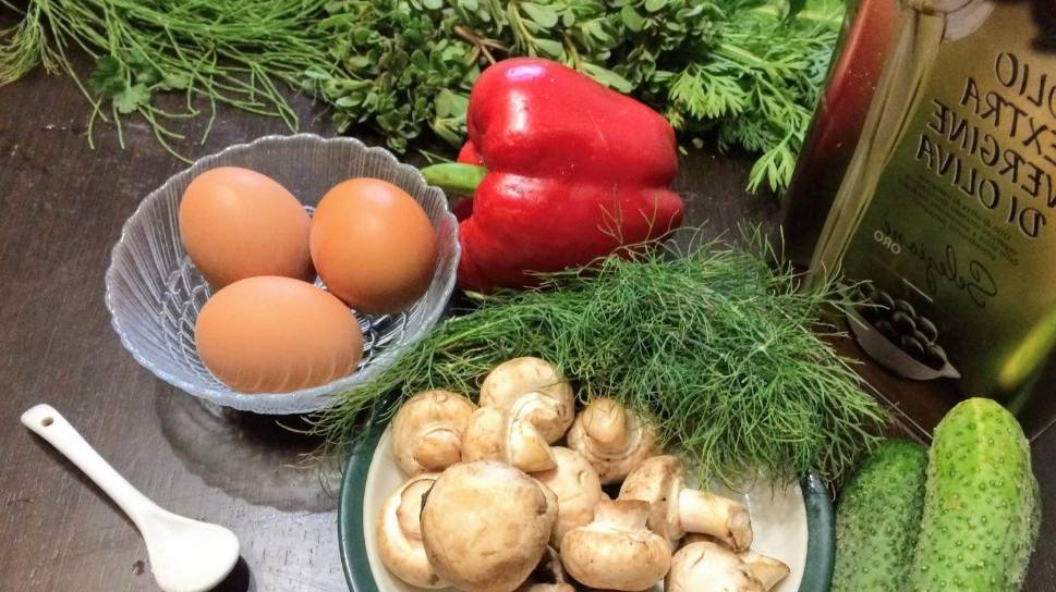 ПП салат с грибами