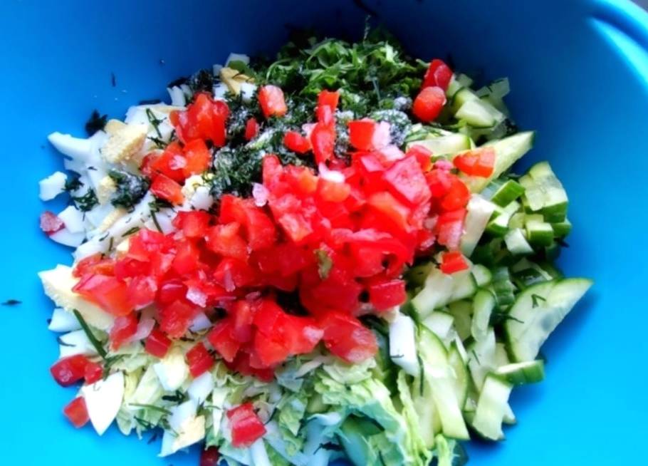 ПП салат с греческим йогуртом