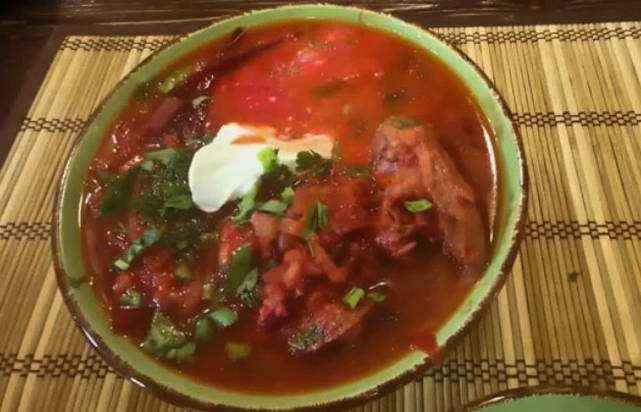 Борщ в афганском казане