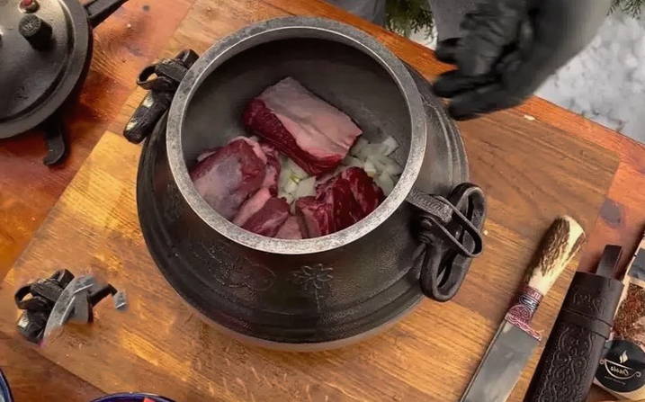 Лагман в афганском казане
