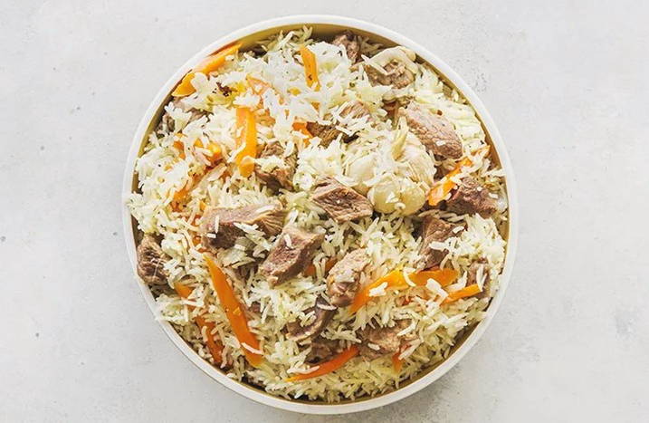 Плов в афганском казане на плите