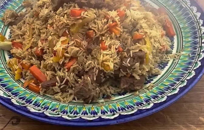 Плов в афганском казане на костре