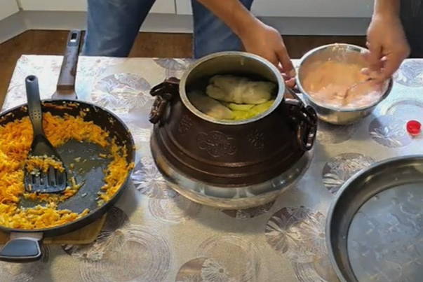 Голубцы в афганском казане