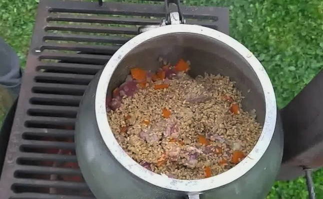 Перловка с мясом в афганском казане