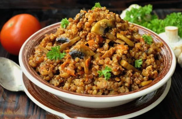Гречка с мясом в афганском казане