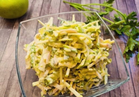 ПП салат с кальмарами на ужин