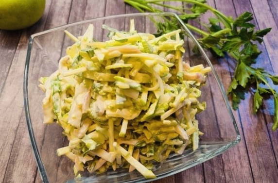 ПП салат с кальмарами на ужин