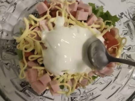 ПП салат с ветчиной из индейки