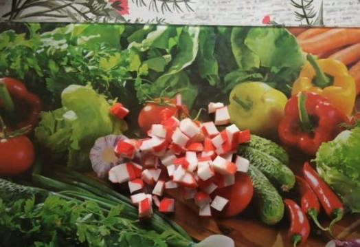 ПП крабовый салат с кукурузой