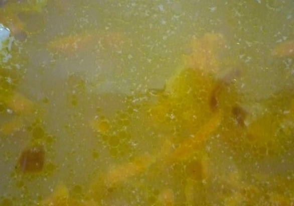Суп с домашней лапшой и свининой