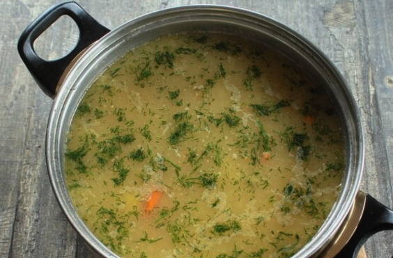 Грибной суп с перловкой и картофелем