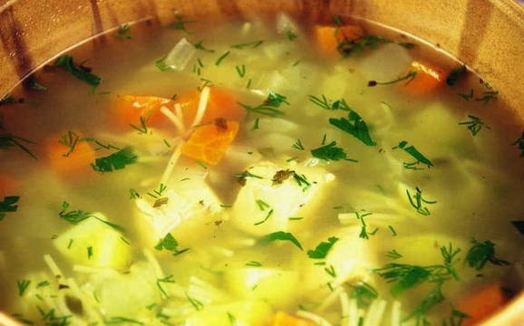 Суп с вермишелью, мясом и картошкой