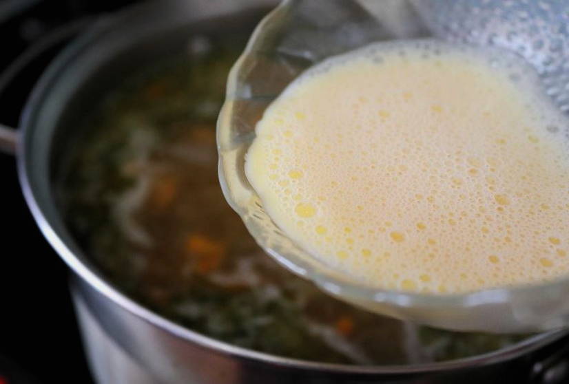 Суп с яйцом и вермишелью без мяса