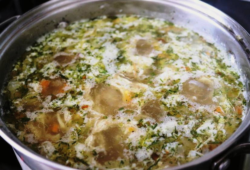 Суп с яйцом и вермишелью без мяса