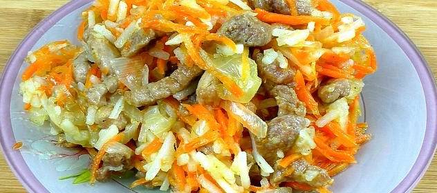 Корейский салат с мясом и овощами
