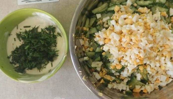 ПП салат с курицей и пекинской капустой