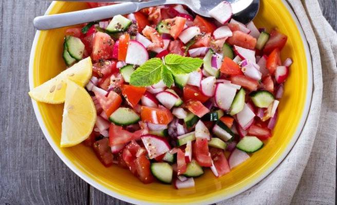 Овощной салат с дижонской горчицей