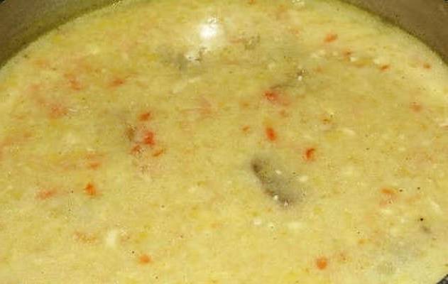 Суп жульен с курицей и грибами
