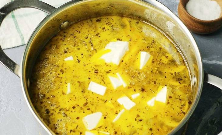 Суп с шампиньонами и плавленым сырком