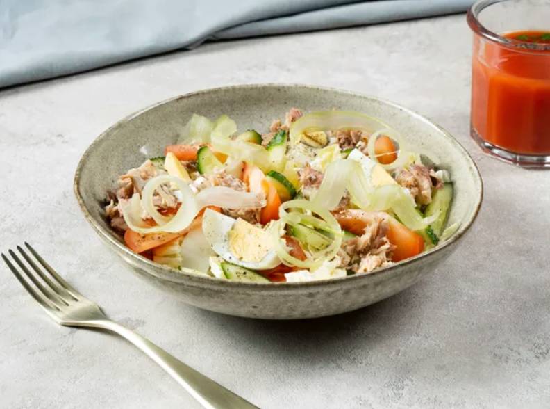 ПП салат с рыбной консервой