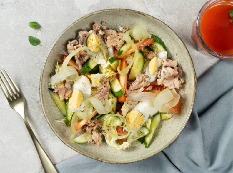 ПП салат с рыбной консервой