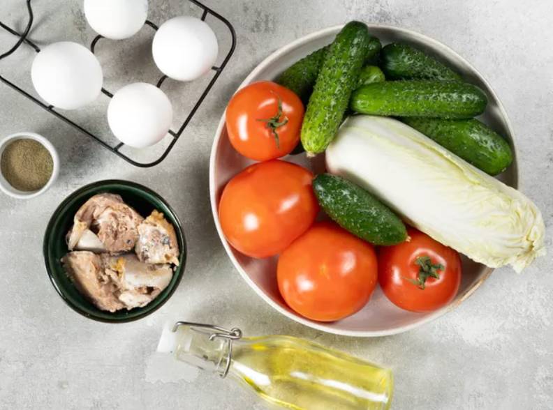 ПП салат с рыбной консервой